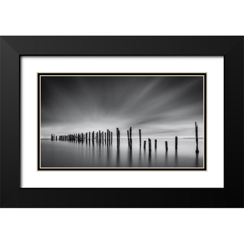 Fine Art Seascape Black Modern Wood Framed Art Print with Double Matting by Andritoiu, M.