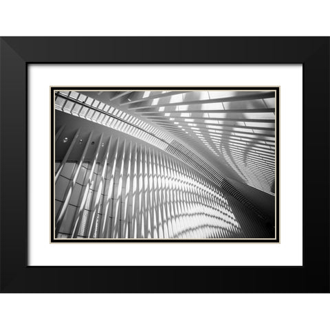 Oculus Ceiling II, World Trade Center, NYC Black Modern Wood Framed Art Print with Double Matting by Graciet, Stephane