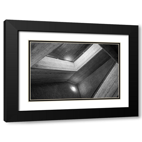 Staircase Black Modern Wood Framed Art Print with Double Matting by Graciet, Stephane