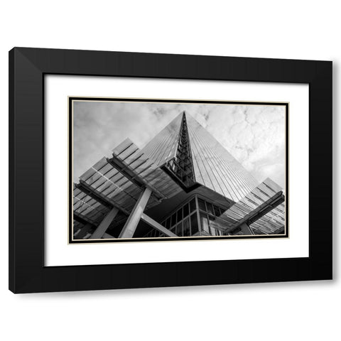 The Shard,London Black Modern Wood Framed Art Print with Double Matting by Raffoul,John