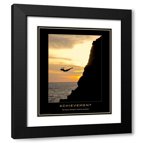 Achievement Black Modern Wood Framed Art Print with Double Matting by Anonymous