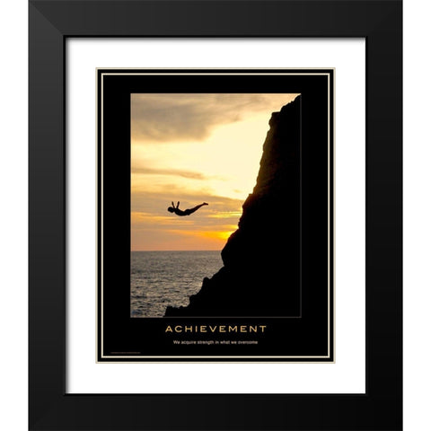 Achievement Black Modern Wood Framed Art Print with Double Matting by Anonymous