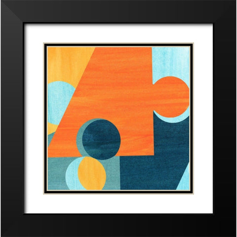 Pattern Contrasts Black Modern Wood Framed Art Print with Double Matting by Inuit