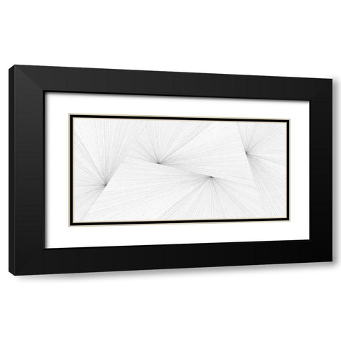 LinearTouches Black Modern Wood Framed Art Print with Double Matting by Inuit