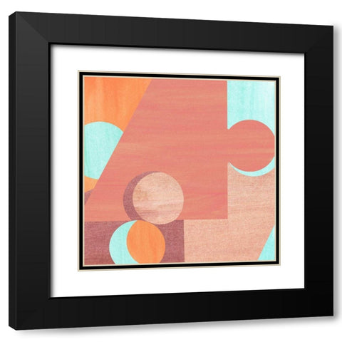 Soft Patterns II. Black Modern Wood Framed Art Print with Double Matting by Inuit