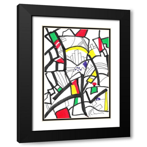 Urban Bliss Black Modern Wood Framed Art Print with Double Matting by Carroccio, Lisa