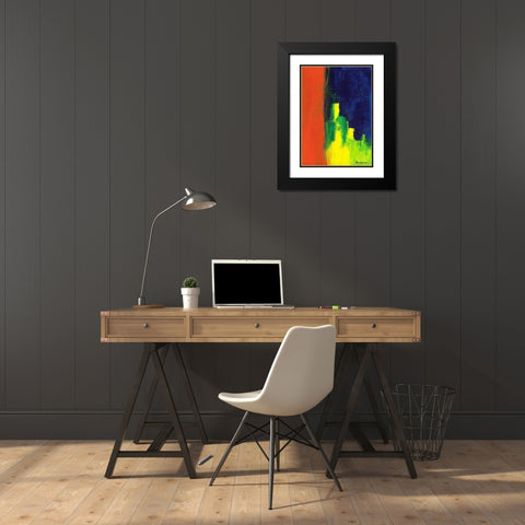 Intrusion Black Modern Wood Framed Art Print with Double Matting by Carroccio, Lisa