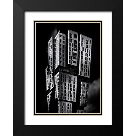 Picasso Condos,Toronto Black Modern Wood Framed Art Print with Double Matting by Carson, Brian