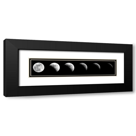 Lunar Eclipse Black Modern Wood Framed Art Print with Double Matting by Anonymous