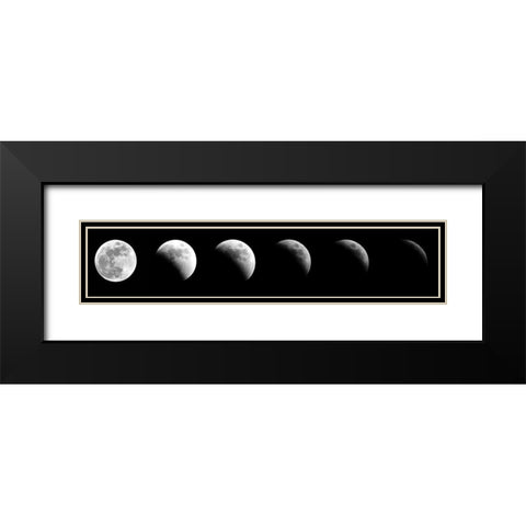 Lunar Eclipse Black Modern Wood Framed Art Print with Double Matting by Anonymous