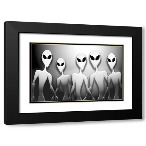 Anyone Home? Black Modern Wood Framed Art Print with Double Matting by Anonymous