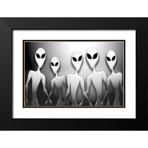 Anyone Home? Black Modern Wood Framed Art Print with Double Matting by Anonymous