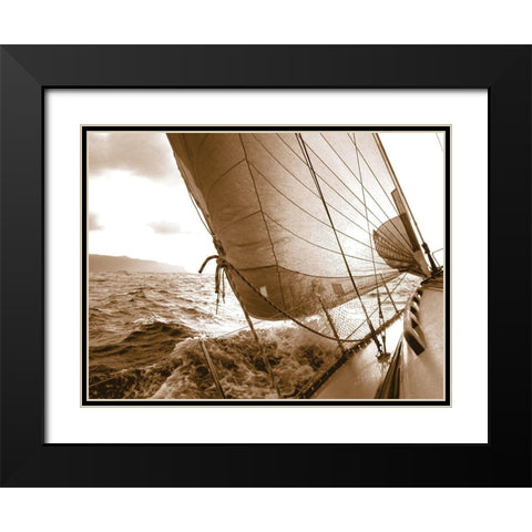 Sailing Towards the Sun Black Modern Wood Framed Art Print with Double Matting by Anonymous