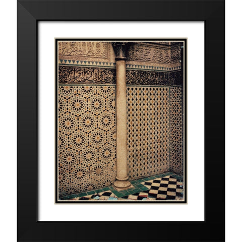The Column Black Modern Wood Framed Art Print with Double Matting by Unknown