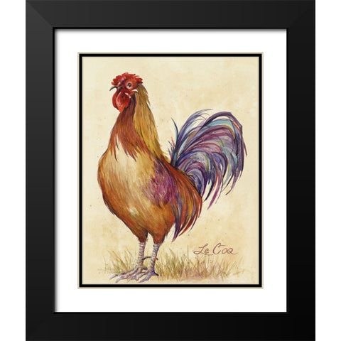 Le Coq Black Modern Wood Framed Art Print with Double Matting by Unknown