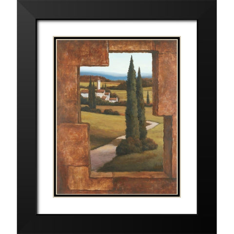 Toscany II Black Modern Wood Framed Art Print with Double Matting by Unknown