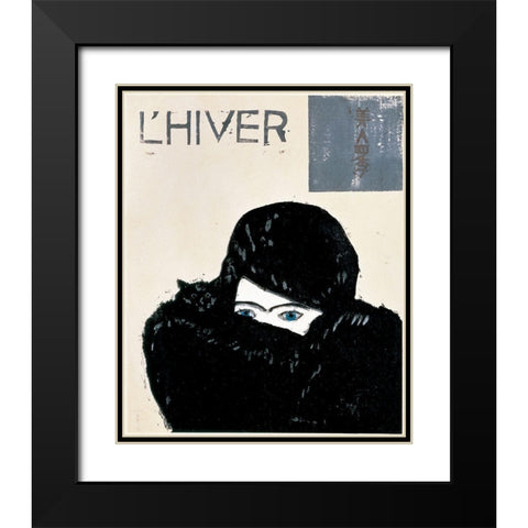 Lete Black Modern Wood Framed Art Print with Double Matting by Unknown
