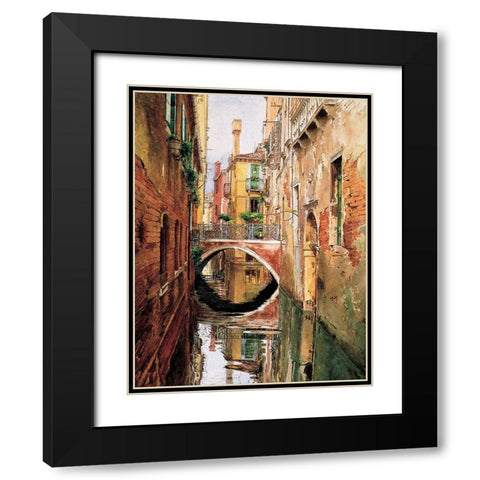 Ponta Veneziano Black Modern Wood Framed Art Print with Double Matting by Unknown