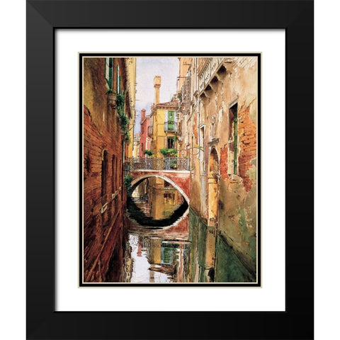 Ponta Veneziano Black Modern Wood Framed Art Print with Double Matting by Unknown