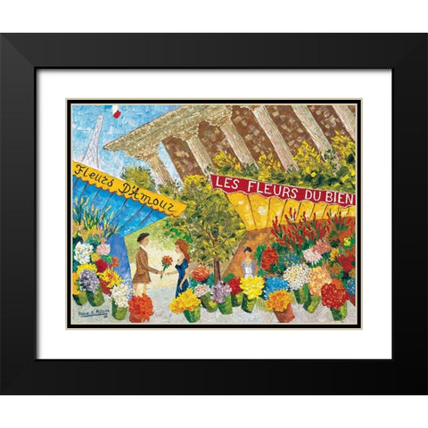 Paris II Black Modern Wood Framed Art Print with Double Matting by Matisse
