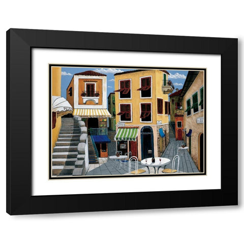 Ristorante Black Modern Wood Framed Art Print with Double Matting by Unknown