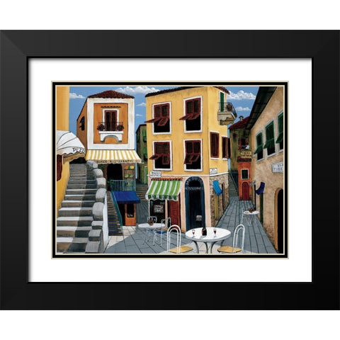 Ristorante Black Modern Wood Framed Art Print with Double Matting by Unknown