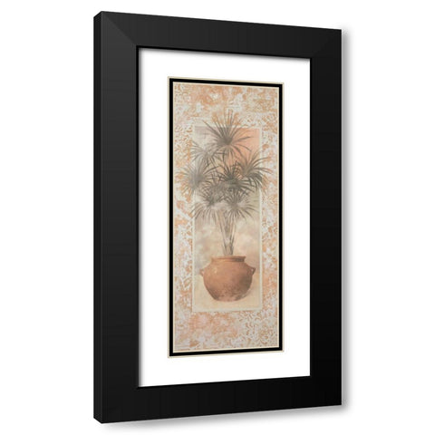 Potted Palm Panel I Black Modern Wood Framed Art Print with Double Matting by Unknown