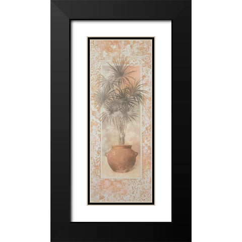 Potted Palm Panel I Black Modern Wood Framed Art Print with Double Matting by Unknown