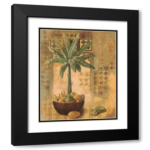 Potted Palm with Fruit II Black Modern Wood Framed Art Print with Double Matting by Unknown