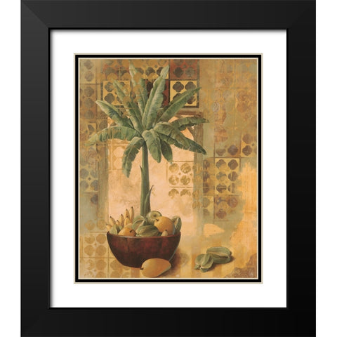 Potted Palm with Fruit II Black Modern Wood Framed Art Print with Double Matting by Unknown