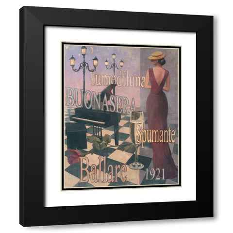Buonasera - 1921 Black Modern Wood Framed Art Print with Double Matting by Unknown