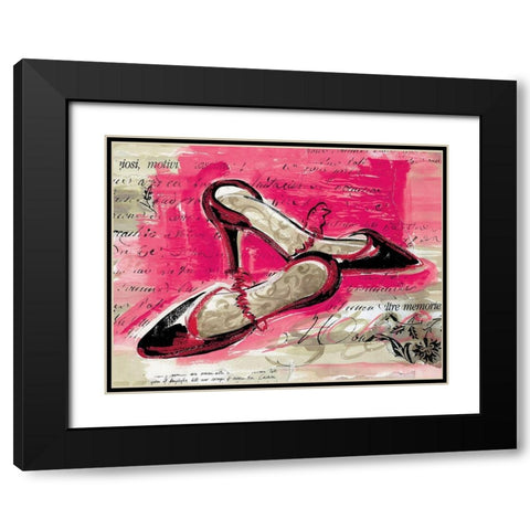 High Heels Black Modern Wood Framed Art Print with Double Matting by Unknown