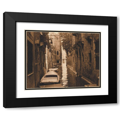 Venice I Black Modern Wood Framed Art Print with Double Matting by Unknown