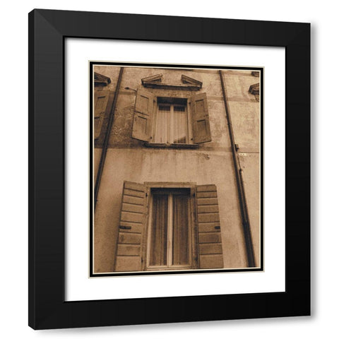 Venice II Black Modern Wood Framed Art Print with Double Matting by Unknown