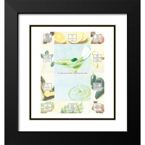Vodka Martini Black Modern Wood Framed Art Print with Double Matting by Frontline