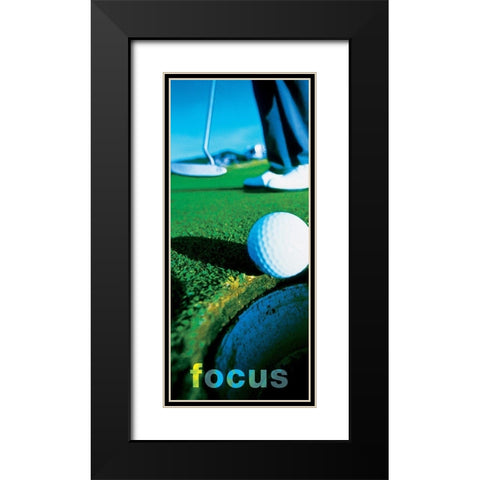 Focus - Putter Black Modern Wood Framed Art Print with Double Matting by Frontline