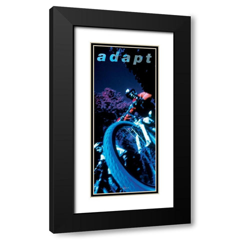 Adapt Biking Black Modern Wood Framed Art Print with Double Matting by Unknown