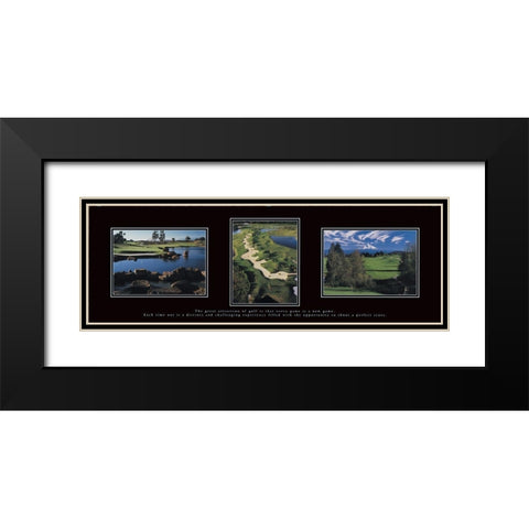 Golf Tryp Black Modern Wood Framed Art Print with Double Matting by Frontline