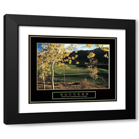Success - Golf Black Modern Wood Framed Art Print with Double Matting by Unknown