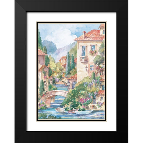 Naples I Black Modern Wood Framed Art Print with Double Matting by Unknown