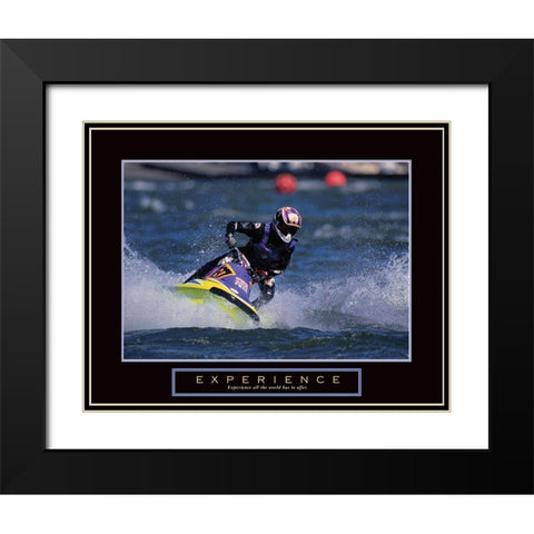 Experience - Jet Ski Black Modern Wood Framed Art Print with Double Matting by Frontline