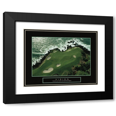 Vision - Golf on the Coast Black Modern Wood Framed Art Print with Double Matting by Frontline