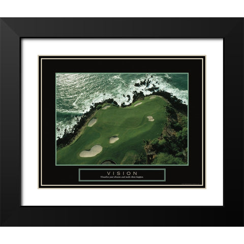 Vision - Golf on the Coast Black Modern Wood Framed Art Print with Double Matting by Frontline