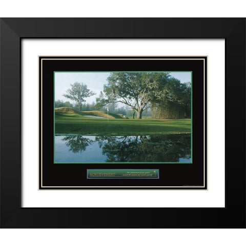 Achievement - Golf Black Modern Wood Framed Art Print with Double Matting by Frontline