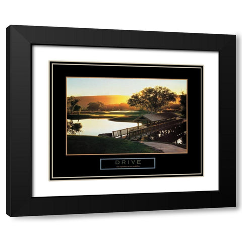 Drive - Golf Black Modern Wood Framed Art Print with Double Matting by Frontline