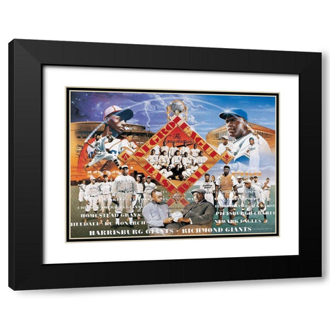 Negro League Black Modern Wood Framed Art Print with Double Matting by Unknown