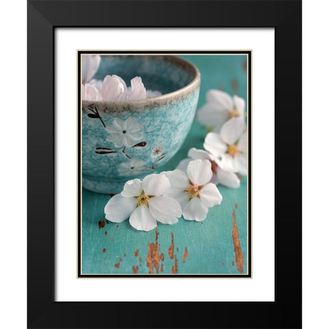 Fleurs de cerisiers Black Modern Wood Framed Art Print with Double Matting by Fox, Susan