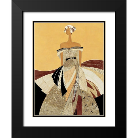 Lea Black Modern Wood Framed Art Print with Double Matting by Loesch, Elisabeth