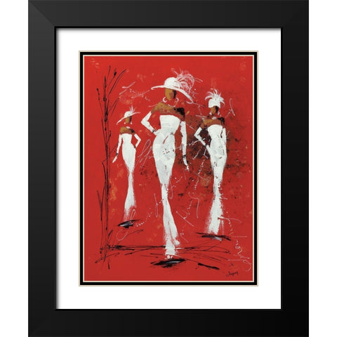 Defile Haute couture I Black Modern Wood Framed Art Print with Double Matting by Johanna