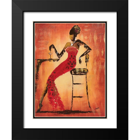 Rendez-vous I Black Modern Wood Framed Art Print with Double Matting by Johanna